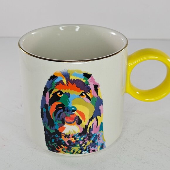 Tabitha Brown Stoneware Mug Colorful Doodle Dog - Picture 7 of 8